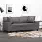 vidaXL 2-Sitzer-Sofa mit Zierkissen Grau 140 cm Kunstleder vidaXL 2-Sitzer-Sofa mit Zierkissen Grau 140 cm Kunstleder