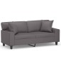 vidaXL 2-Sitzer-Sofa mit Zierkissen Grau 140 cm Kunstleder vidaXL 2-Sitzer-Sofa mit Zierkissen Grau 140 cm Kunstleder