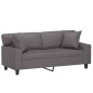 vidaXL 2-Sitzer-Sofa mit Zierkissen Grau 140 cm Kunstleder vidaXL 2-Sitzer-Sofa mit Zierkissen Grau 140 cm Kunstleder