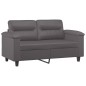 vidaXL 2-Sitzer-Sofa mit Zierkissen Grau 120 cm Kunstleder vidaXL 2-Sitzer-Sofa mit Zierkissen Grau 120 cm Kunstleder