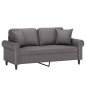 vidaXL 2-Sitzer-Sofa mit Zierkissen Grau 140 cm Kunstleder vidaXL 2-Sitzer-Sofa mit Zierkissen Grau 140 cm Kunstleder