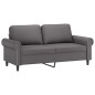 vidaXL 2-Sitzer-Sofa mit Zierkissen Grau 140 cm Kunstleder vidaXL 2-Sitzer-Sofa mit Zierkissen Grau 140 cm Kunstleder