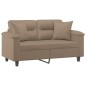 vidaXL 2-Sitzer-Sofa mit Zierkissen Cappuccino-Braun 120 cm Kunstleder vidaXL 2-Sitzer-Sofa mit Zierkissen Cappuccino-Braun 120 cm Kunstleder
