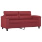 vidaXL 2-Sitzer-Sofa mit Zierkissen Weinrot 140 cm Kunstleder vidaXL 2-Sitzer-Sofa mit Zierkissen Weinrot 140 cm Kunstleder