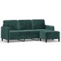 vidaXL 3-Sitzer-Sofa mit Hocker Dunkelgrün 180 cm Samt vidaXL 3-Sitzer-Sofa mit Hocker Dunkelgrün 180 cm Samt