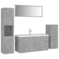vidaXL Badmöbel-Set Betongrau Holzwerkstoff vidaXL Badmöbel-Set Betongrau Holzwerkstoff