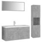 vidaXL Badmöbel-Set Betongrau Holzwerkstoff vidaXL Badmöbel-Set Betongrau Holzwerkstoff