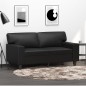 vidaXL 2-Sitzer-Sofa Schwarz 120 cm Kunstleder vidaXL 2-Sitzer-Sofa Schwarz 120 cm Kunstleder