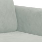 vidaXL 3-Sitzer-Sofa Hellgrau 180 cm Samt vidaXL 3-Sitzer-Sofa Hellgrau 180 cm Samt