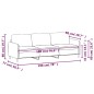 vidaXL 3-Sitzer-Sofa Hellgrau 180 cm Samt vidaXL 3-Sitzer-Sofa Hellgrau 180 cm Samt
