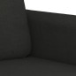 vidaXL 3-tlg. Sofagarnitur mit Kissen Schwarz Stoff vidaXL 3-tlg. Sofagarnitur mit Kissen Schwarz Stoff