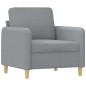 vidaXL 3-tlg. Sofagarnitur mit Kissen Hellgrau Stoff vidaXL 3-tlg. Sofagarnitur mit Kissen Hellgrau Stoff