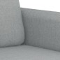 vidaXL 2-tlg. Sofagarnitur mit Kissen Hellgrau Stoff vidaXL 2-tlg. Sofagarnitur mit Kissen Hellgrau Stoff