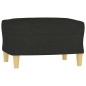 vidaXL 3-tlg. Sofagarnitur mit Kissen Schwarz Stoff vidaXL 3-tlg. Sofagarnitur mit Kissen Schwarz Stoff