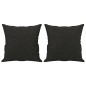 vidaXL 3-tlg. Sofagarnitur mit Kissen Schwarz Stoff vidaXL 3-tlg. Sofagarnitur mit Kissen Schwarz Stoff