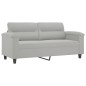 vidaXL 2-Sitzer-Sofa Hellgrau 140 cm Mikrofasergewebe vidaXL 2-Sitzer-Sofa Hellgrau 140 cm Mikrofasergewebe