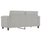 vidaXL 2-Sitzer-Sofa Hellgrau 140 cm Mikrofasergewebe vidaXL 2-Sitzer-Sofa Hellgrau 140 cm Mikrofasergewebe