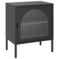 vidaXL Nachttische 2 Stk. Schwarz 50x35x60 cm Glas und Stahl vidaXL Nachttische 2 Stk. Schwarz 50x35x60 cm Glas und Stahl
