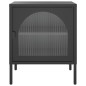 vidaXL Nachttische 2 Stk. Schwarz 50x35x60 cm Glas und Stahl vidaXL Nachttische 2 Stk. Schwarz 50x35x60 cm Glas und Stahl