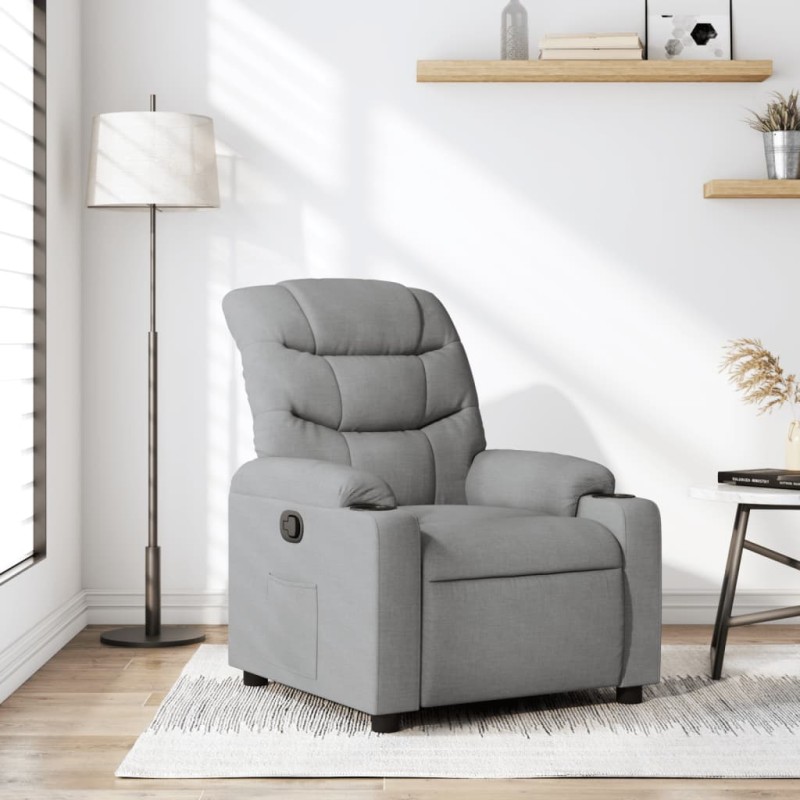 vidaXL Relaxsessel Hellgrau Stoff vidaXL Relaxsessel Hellgrau Stoff