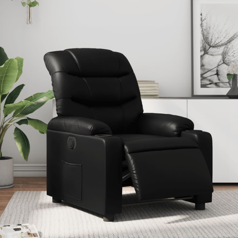 vidaXL Relaxsessel Elektrisch Schwarz Kunstleder vidaXL Relaxsessel Elektrisch Schwarz Kunstleder