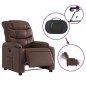 vidaXL Elektrischer Relaxsessel Braun Kunstleder vidaXL Elektrischer Relaxsessel Braun Kunstleder