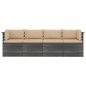 vidaXL Garten-Palettensofa 4-Sitzer mit Kissen Kiefer Massivholz vidaXL Garten-Palettensofa 4-Sitzer mit Kissen Kiefer Massivholz