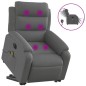 vidaXL Elektrischer Massagesessel mit Aufstehhilfe Dunkelgrau Stoff vidaXL Elektrischer Massagesessel mit Aufstehhilfe Dunkelgrau Stoff