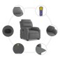 vidaXL Elektrischer Massagesessel mit Aufstehhilfe Dunkelgrau Stoff vidaXL Elektrischer Massagesessel mit Aufstehhilfe Dunkelgrau Stoff