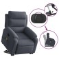 vidaXL Massagesessel mit Aufstehhilfe Dunkelgrau Samt vidaXL Massagesessel mit Aufstehhilfe Dunkelgrau Samt