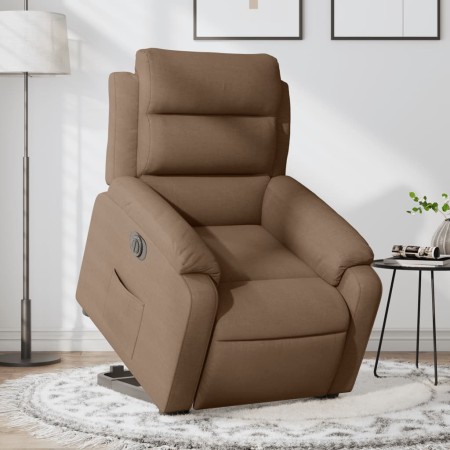 vidaXL Relaxsessel mit Aufstehhilfe Elektrisch Braun Stoff