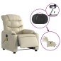 vidaXL Massagesessel Elektrisch Creme Kunstleder vidaXL Massagesessel Elektrisch Creme Kunstleder