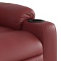 vidaXL Relaxsessel mit Aufstehhilfe Elektrisch Weinrot Kunstleder vidaXL Relaxsessel mit Aufstehhilfe Elektrisch Weinrot Kunstleder