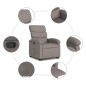 vidaXL Relaxsessel mit Aufstehhilfe Taupe Stoff vidaXL Relaxsessel mit Aufstehhilfe Taupe Stoff