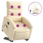 vidaXL Massagesessel mit Aufstehhilfe Creme Stoff vidaXL Massagesessel mit Aufstehhilfe Creme Stoff