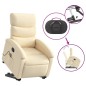 vidaXL Massagesessel mit Aufstehhilfe Creme Stoff vidaXL Massagesessel mit Aufstehhilfe Creme Stoff