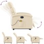 vidaXL Massagesessel mit Aufstehhilfe Creme Stoff vidaXL Massagesessel mit Aufstehhilfe Creme Stoff