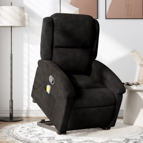 vidaXL Massagesessel mit Aufstehhilfe Schwarz Samt