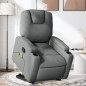 vidaXL Massagesessel mit Aufstehhilfe Dunkelgrau Stoff vidaXL Massagesessel mit Aufstehhilfe Dunkelgrau Stoff