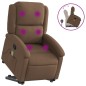 vidaXL Massagesessel mit Aufstehhilfe Braun Stoff vidaXL Massagesessel mit Aufstehhilfe Braun Stoff