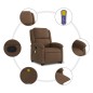 vidaXL Massagesessel mit Aufstehhilfe Braun Stoff vidaXL Massagesessel mit Aufstehhilfe Braun Stoff