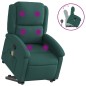 vidaXL Massagesessel mit Aufstehhilfe Dunkelgrün Stoff vidaXL Massagesessel mit Aufstehhilfe Dunkelgrün Stoff