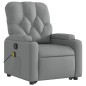vidaXL Massagesessel mit Aufstehhilfe Hellgrau Stoff vidaXL Massagesessel mit Aufstehhilfe Hellgrau Stoff