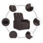 vidaXL Relaxsessel mit Aufstehhilfe Dunkelbraun Stoff vidaXL Relaxsessel mit Aufstehhilfe Dunkelbraun Stoff