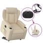 vidaXL Relaxsessel mit Aufstehhilfe Creme Stoff vidaXL Relaxsessel mit Aufstehhilfe Creme Stoff