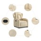 vidaXL Relaxsessel mit Aufstehhilfe Creme Stoff vidaXL Relaxsessel mit Aufstehhilfe Creme Stoff