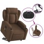 vidaXL Massagesessel mit Aufstehhilfe Braun Stoff vidaXL Massagesessel mit Aufstehhilfe Braun Stoff