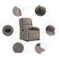 vidaXL Relaxsessel mit Aufstehhilfe Elektrisch Taupe Stoff vidaXL Relaxsessel mit Aufstehhilfe Elektrisch Taupe Stoff
