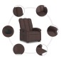 vidaXL Relaxsessel mit Aufstehhilfe Elektrisch Dunkelbraun Stoff vidaXL Relaxsessel mit Aufstehhilfe Elektrisch Dunkelbraun Stoff