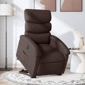 vidaXL Relaxsessel mit Aufstehhilfe Elektrisch Dunkelbraun Stoff